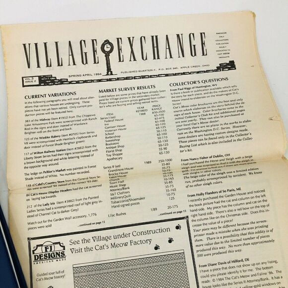 Vintage Cat's Meow Collector's Club Catalog Buying List 1990-94 Shelf Sitters - Picture 3 of 12